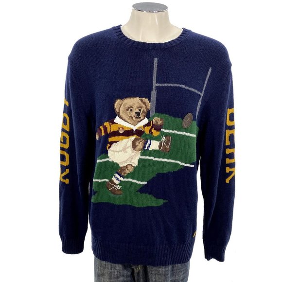 Polo Ralph Lauren Rugby Bear Knit Sweater - Picture 2 of 7